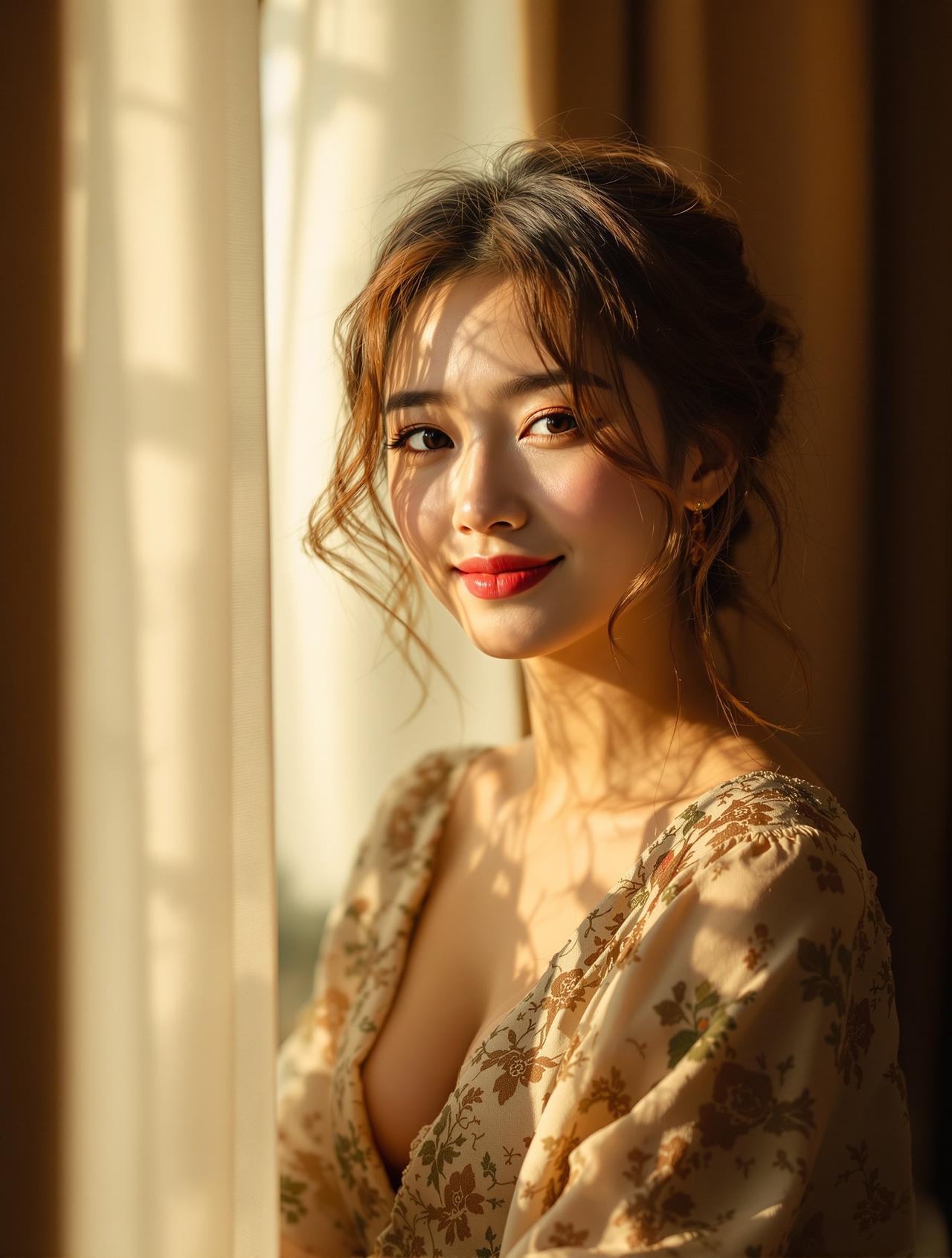 秀人私购-美女写真-晨光中的微笑